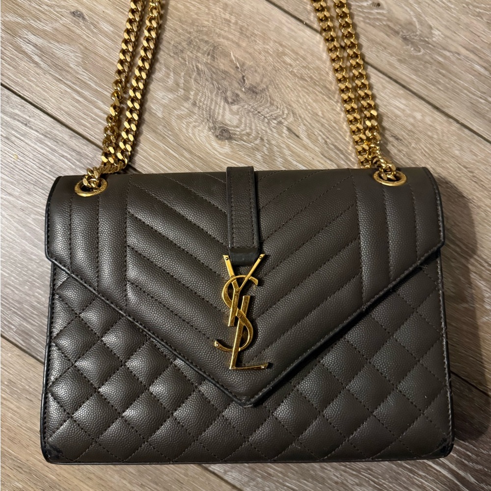 YSL Quilted Black Leather Shoulder Bag